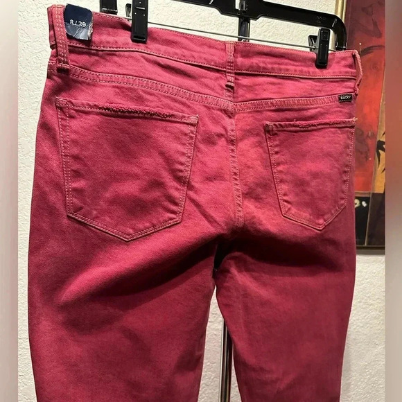 Lucky Brand Ava skinny maroon jeans size 8/29 - Picture 5 of 13